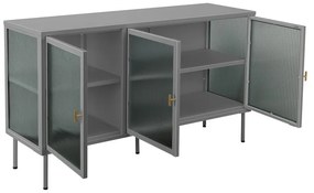 Vitrină gri din metal 130x75 cm Rosalie – Støraa