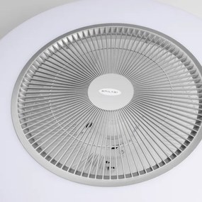 Plafonieră LED dimabilă cu ventilator Brilagi AURA LED/38W/230V argintiu + telecomandă