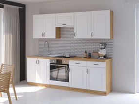 Dulap superior de bucătărie Sheila WH 40 GS 90 1F (stejar artisan + alb). 1032471
