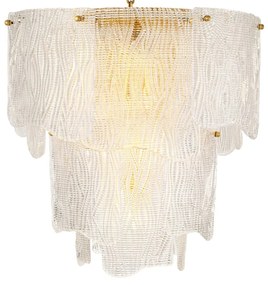 Candelabru LUX design deosebit Asinara S, sticla texturata