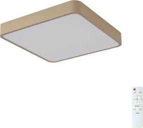 Brilagi-LED Plafonieră LED dimmabilă POOL, 48W, 230V, 3000-6000K, 50x50 cm, bej + telecomandă