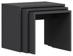 Masuta de cafea set (3 bucăți) Alya - Anthracite