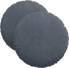 vidaXL Perne de Șezut 2 pcs Gri închis Ø 40 x 13 cm Catifea