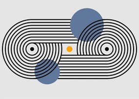 Tablou pe sticlă - Abstracție minimalistă N⁰3 (70x50 cm)