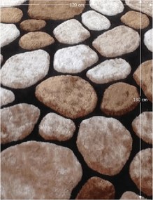 Covor 120x180 cm, maro/bej/negru, PEBBLE TYP 2