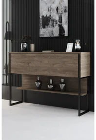 Măsuță consolă Luna 4 (Negru + Nuc) . 1102306