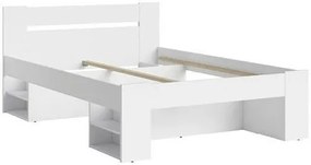 Pat matrimonial 140 cm Nepo Plus 13 (alb) . 1098325