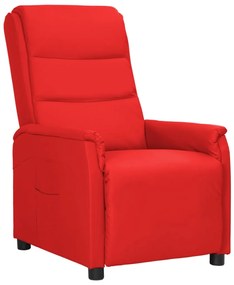 3093322 vidaXL Fotoliu cu ridicare pe verticală, roșu, piele ecologică