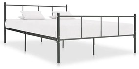 284647 vidaXL Cadru de pat, gri, 160 x 200 cm, metal