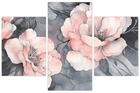 Tablou - Schiță de flori (90x60 cm)