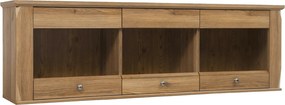 Vitrina BERGEB SFW3W, stejar, PAL/sticla securizata, 156x34x50 cm