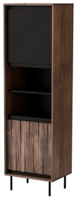 Dulap cu rafturi Sting W1 (Nuc + negru). 1092424