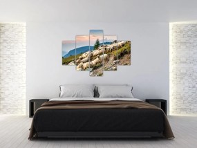 Tablou - O turmă de oi (150x105 cm)