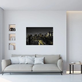 Tablou cu metropolă nocturnă (90x60 cm)