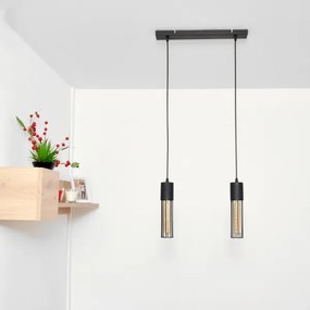 Lustră pe cablu MELODY 2xE27/15W/230V negru