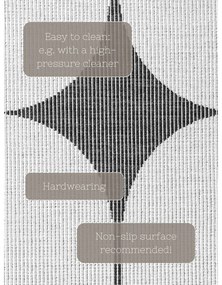 Covor pentru exterior și interior alb-negru 120x170 cm Duet Bowen – NORTHRUGS