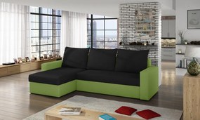 Coltar extensibil cu spatiu pentru depozitare, 237x90x150 cm, Livio 02. Eltap (Culoare: Verde inchis / Albastru inchis)