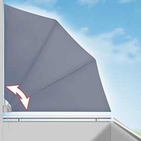 Paravan protectie balcon Pliabil Antracit 140 x 140 cm