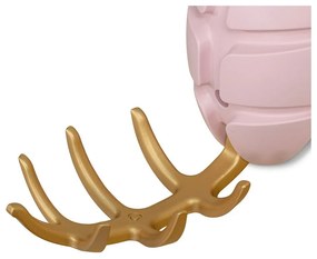 Cârlig roz deschis/auriu de montat pe perete din plastic Bug – Spinder Design