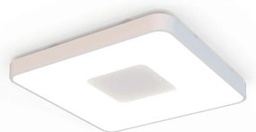 Plafoniera LED Smart dimabila cu telecomanda COIN 54x54cm alba