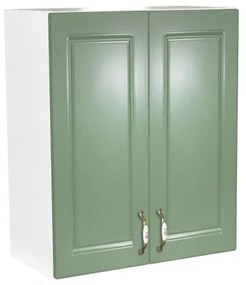 Corp superior 60 cu 2 usi cu scurgator de vase Zebra MDF verde drept