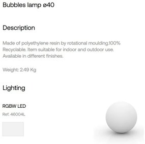 Corp de iluminat RGBW LED decorativ exterior Bubbles diametru 40cm