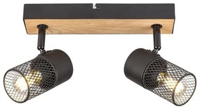 Spot METTA 2xE14/40W/230V stejar Rabalux 71152