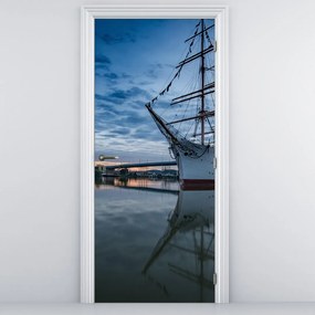 Fototapet pentru ușă - Barca cu vele (95x205cm)