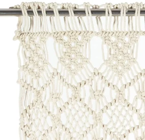 Perdea macrame, 140 x 240 cm, bumbac 1, Crem