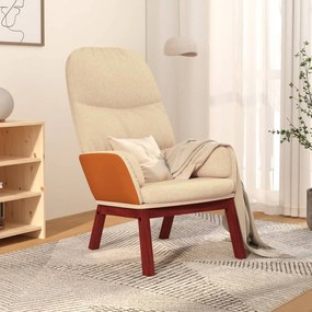341062 vidaXL Scaun de relaxare, crem, material textil