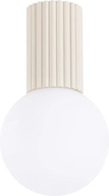 Plafonieră crem cu abajur din sticlă ø 12 cm Orbital – Sollux