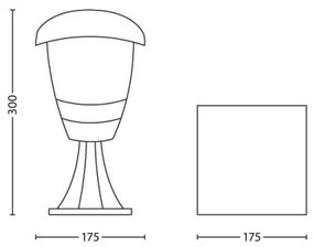 Philips 15382/30/16 - Lampa gradina MYGARDEN CREEK 1xE27/60W/230V
