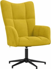 vidaXL Scaun de relaxare, galben muștar, catifea