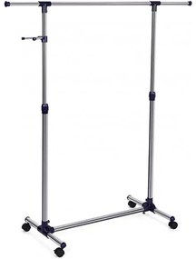 Cuier Cu Roti Nuovo, Otel inoxidabil, (97-165)x44x(87-150) Cm