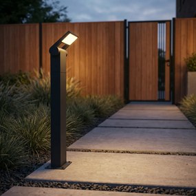 Stâlp modern pentru exterior antracit 60 cm cu LED IP54 - Zane