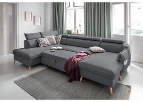 Colțar gri închis extensibil (cu colț pe partea stângă ) Sweet Harmony – Miuform