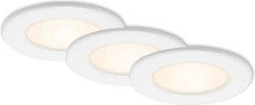 Set 3x spoturi LED încastrate pentru baie 6W/230V 3000K IP44 alb