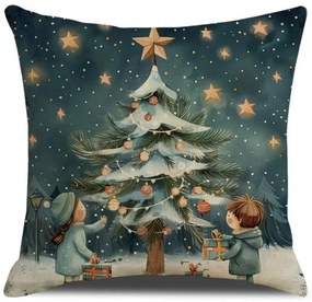 Husa de perna NOEL STAR 45x45 cm, colorat
