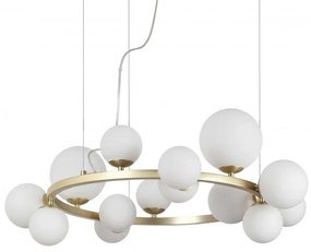 Lustra moderna cu 14 surse de lumina PERLAGE SP14 OTTONE