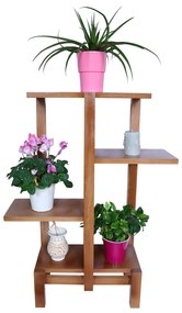 Suport cu polite suspendate pentru plante, lemn de stejar Stejar Inchis