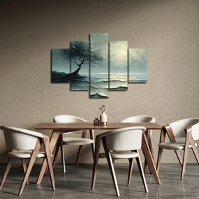 Tablou - pictură în ulei de un copac cu oceanul (150x105 cm)
