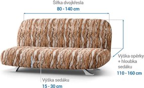 Gaico Huse bielastice OCEANO NOU cărămizii 2fotoliu cu manere de lemn (l. 80 -140 cm)