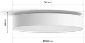 Plafonieră LED pentru baie dimabilă Hue LED/19,2W/230V IP44 d. 381 mm Philips + telecomandă
