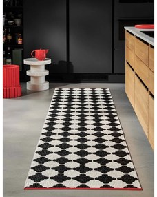 Covor pentru exterior și interior alb-negru 70x90 cm Marre Black Coral – Pappelina