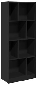 847997 vidaXL Bibliotecă, negru, 57x28,5x141 cm, lemn prelucrat