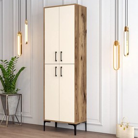 Comodă pentru pantofi Berlin A - Walnut, Cream