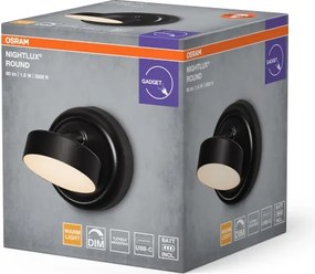 Osram - Lampă de perete LED reîncărcabilă reglabilă NIGHTLUX LED/1,8W/5V neagră