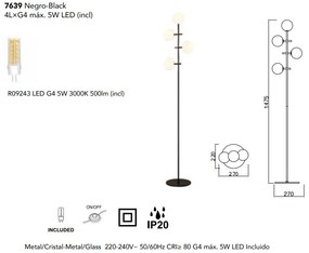 Lampadar, Lampa de podea design Art Deco CELLAR 4L