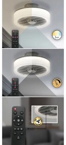 Plafonieră LED dimabilă Rabalux cu ventilator LED/30W/230V + telecomandă