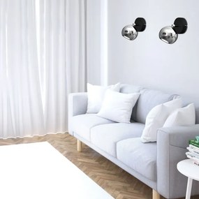 Spot de perete COMET 1xGU10/8W/230V negru/crom lucios